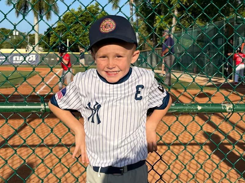 Oscar Stuebe went into cardiac arrest during a baseball game after the ball hit his chest. (Photo courtesy of Sarah Stuebe)